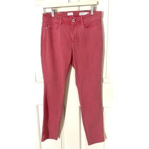 J. Jill Denim Pink Authentic Fit Slim Ankle Cropped Midrise Jeans Spring  6